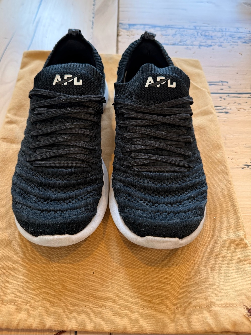 APL TechLoom Black Knit Sneakers - Size 6 US